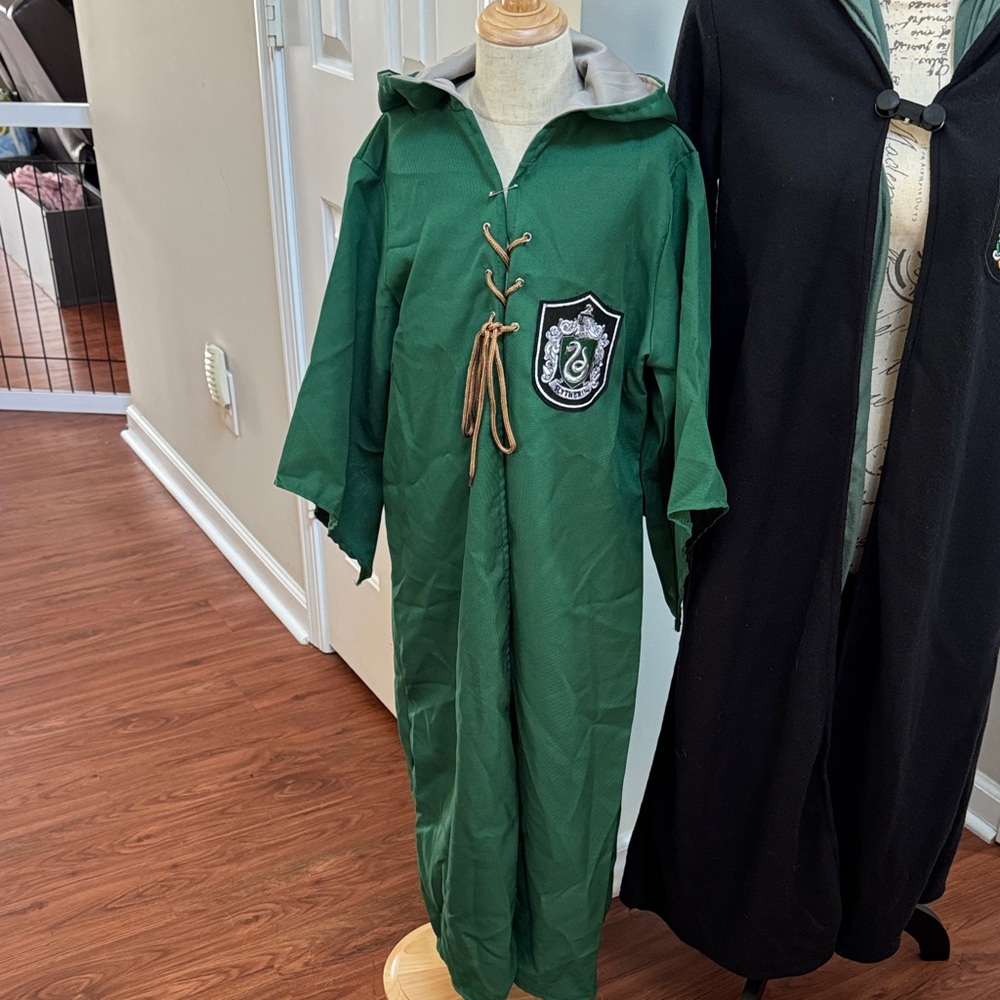 Rubie's Green Hooded Slytherin Robe Costume